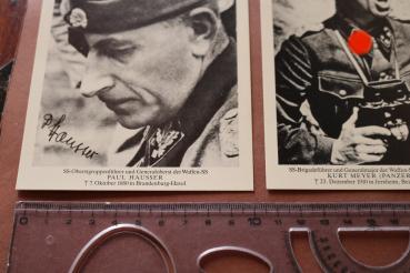 Preview: drei neuzeitliche Abzüge - Paul Hausser, Kurt Meyer und Joachim Peiper